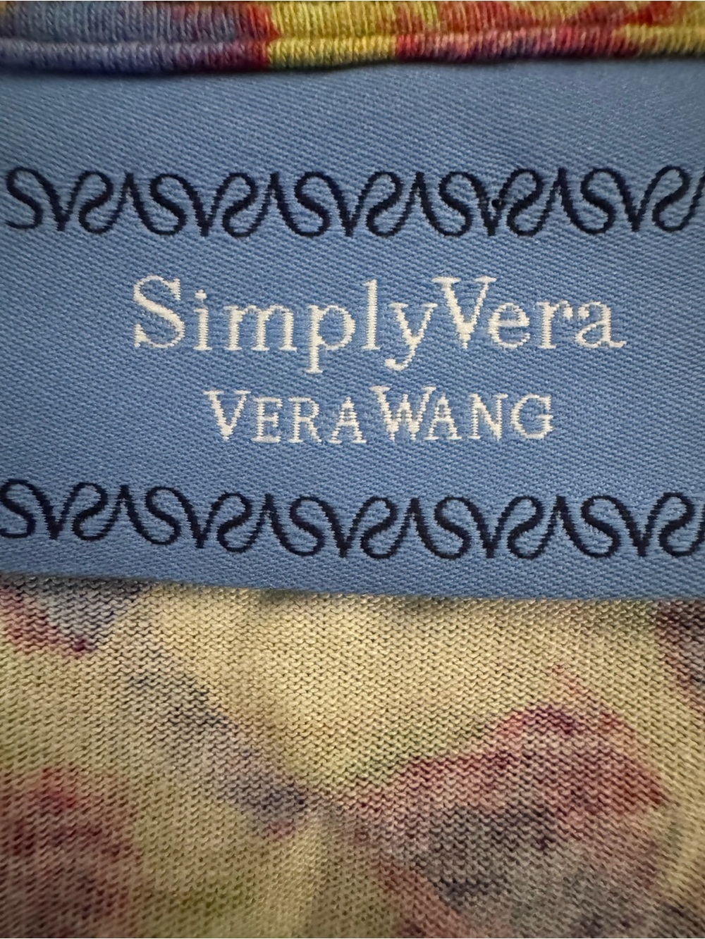 Simply Vera Vera Wang Women's Abstract Print Crossover Blouse Top - Sz XL
 b72 - Picture 2 of 5